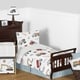 preview thumbnail 1 of 3, Sweet Jojo Designs Construction Truck Boy 5pc Toddler Comforter Set - Grey Yellow Orange Red Blue Transportation Chevron