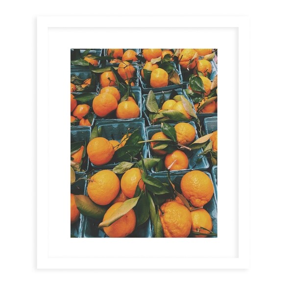 ORANGE PICK White Framed Giclee Print By Olivia St. Claire