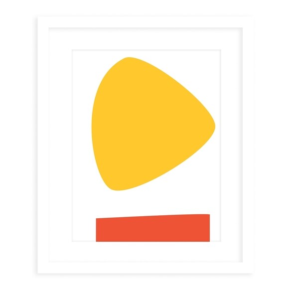 UNTITLED SHAPE YELLOW White Framed Giclee Print By Vila Capri