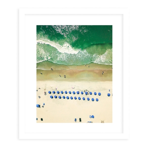 OVERHEAD BEACH White Framed Giclee Print By Olivia St. Claire