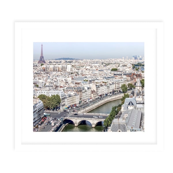 PARIS PANO White Framed Giclee Print By David Phillips