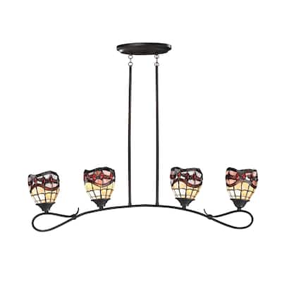 Fall River 4-Light Tiffany Island Fixture