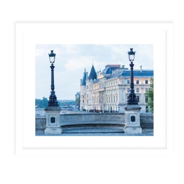 FRENCH LIGHT POSTS White Framed Giclee Print By David Phillips