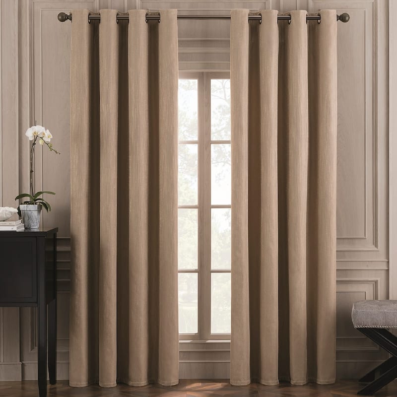 Belvedere Solid Grommet Room-Darkening Window Panel - 95" - Mocha