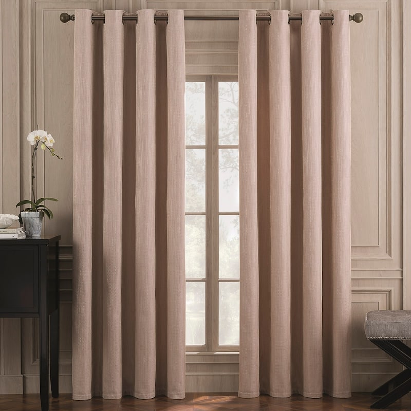 Belvedere Solid Grommet Room-Darkening Window Panel - 95" - Pink