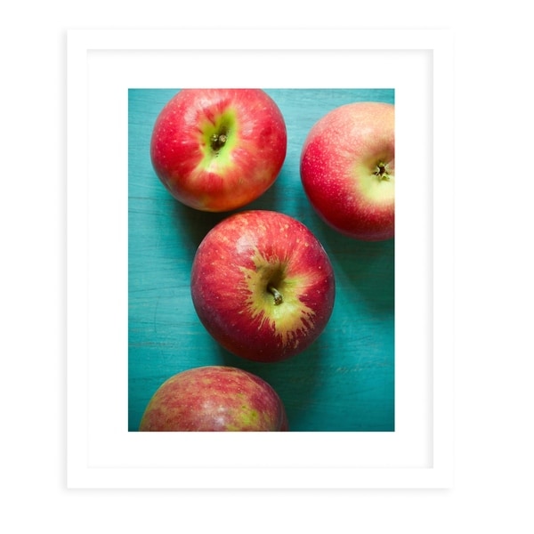 APPLES White Framed Giclee Print By Olivia St. Claire