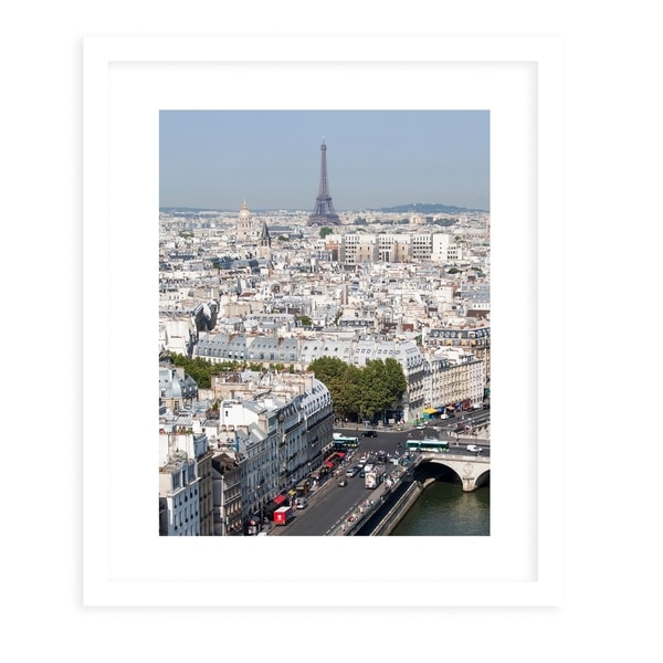 VIEW OF THE EIFFEL White Framed Giclee Print By David Phillips