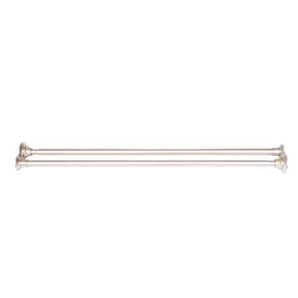 Rust Proof Aluminum Tension Shower Curtain Rod BLACK 42/" To 72/" Adjustable Bathr