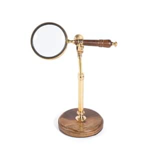 Hip Vintage Polished Brass Magnifying Stand