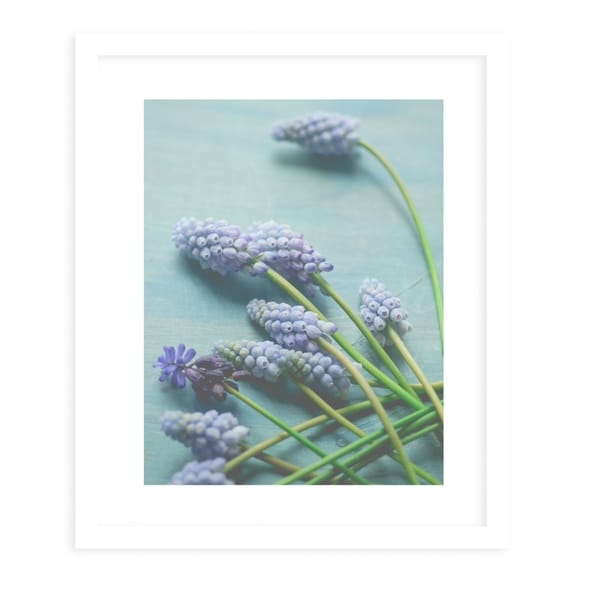 BLUE FLORAL STILL LIFE White Framed Giclee Print By Olivia St. Claire