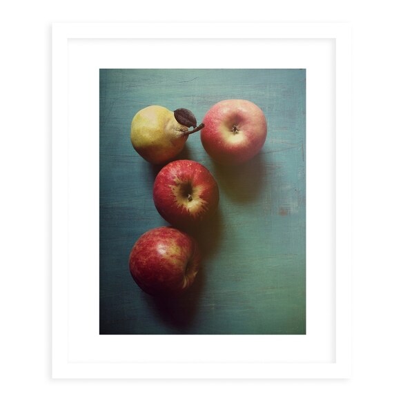 APPLES N PEAR White Framed Giclee Print By Olivia St. Claire
