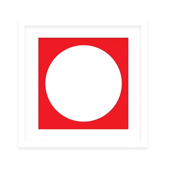 GEOMETRIE VIDE RED White Framed Giclee Print By Vila Capri