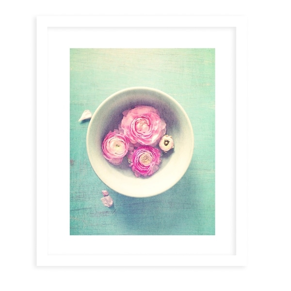 FLORBOWL White Framed Giclee Print By Olivia St. Claire