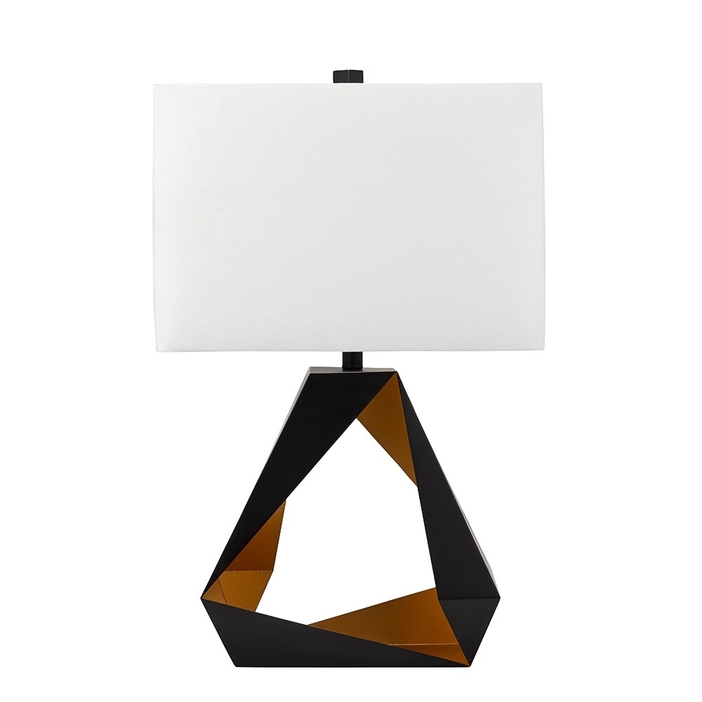 geometric metal table lamp