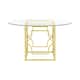 Silver Orchid Crawford Metallic Square Dining Table Base