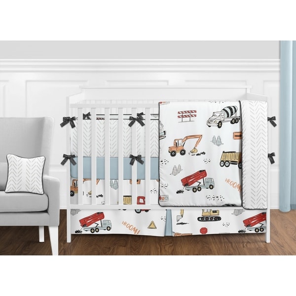 red and blue crib bedding