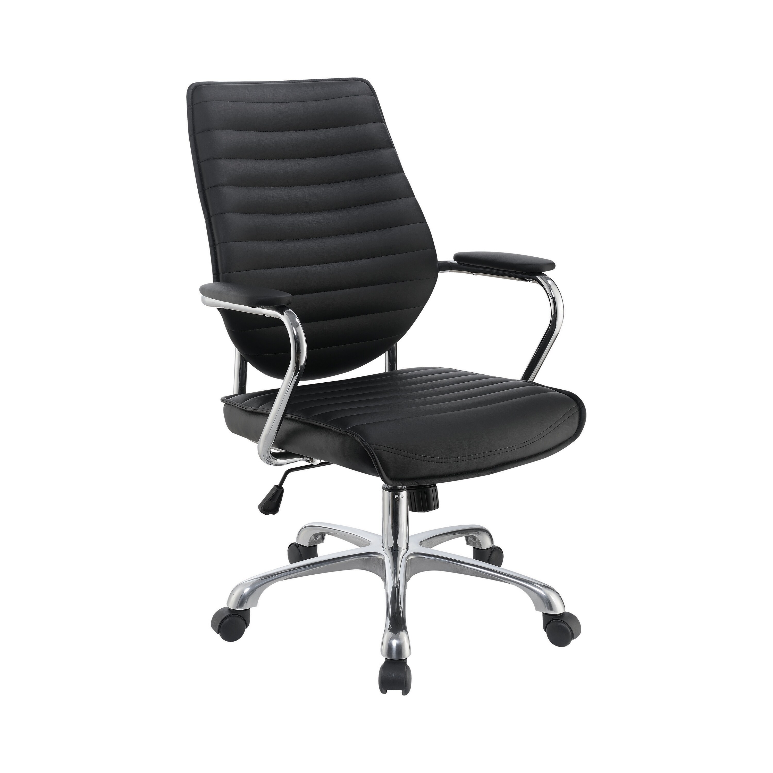 Nerris Adjustable Height Office Chair with Padded Arm Brown and Black