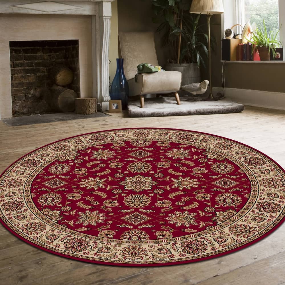 Admire Home Living Amalfi Traditional Floral Sarouk Pattern Area Rug