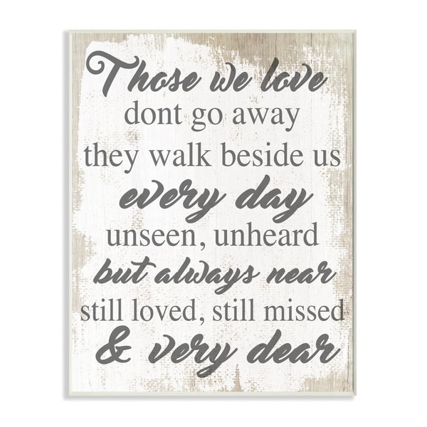 Stupell Industries Those We Love Inspirational Family Home Word Design Wood Wall Art