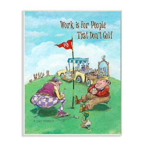 Stupell Industries People That Don't Golf Funny Cartoon Sports Design Wood Wall Art. Opens flyout.