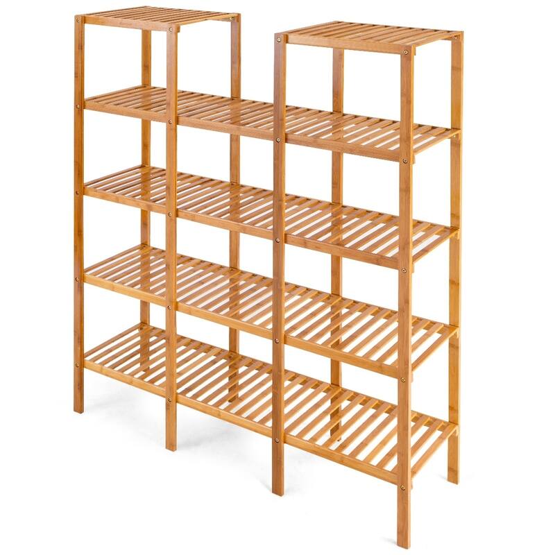 Kaivu 5-tier Bamboo Flower Plant Display Shelf by Havenside Home - N/A