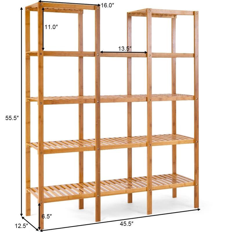 Kaivu 5-tier Bamboo Flower Plant Display Shelf by Havenside Home