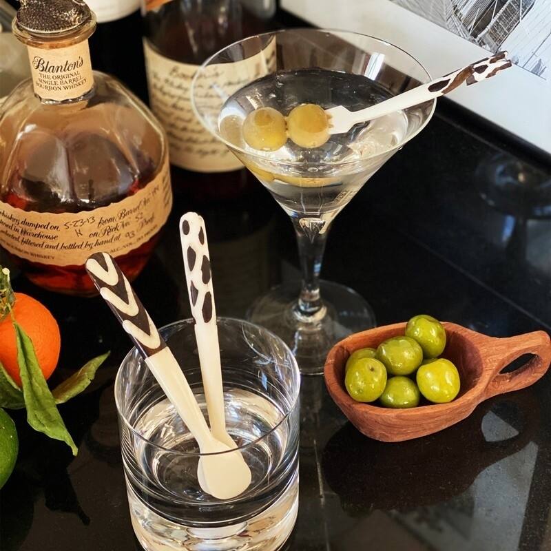 Handmade Natural Bone Batiked Appetizer Set, 3-Piece (Kenya)