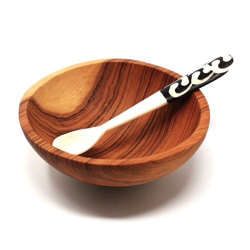 Handmade Natural Bone Batiked Appetizer Set, 3-Piece (Kenya)