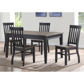 Shop Ralston Two-Tone Ebony and Driftwood 5-Piece Dining Set by Greyson