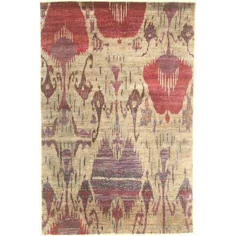 Modern hand-knotted rug - 4'11" X 7'7"