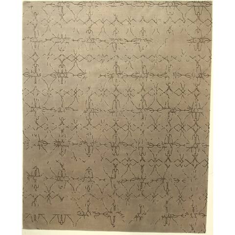 Contemporary hand-knotted rug - 8'1" X 10'0"