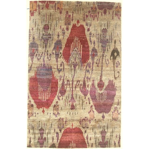 Modern hand-knotted rug - 4'11" X 7'8"