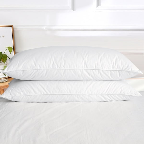 Shop Home Elements Soft Premium White Down Bed Pillows for Stomach Sleepers - 2 Pack - Overstock dallas cowboys hublot watch