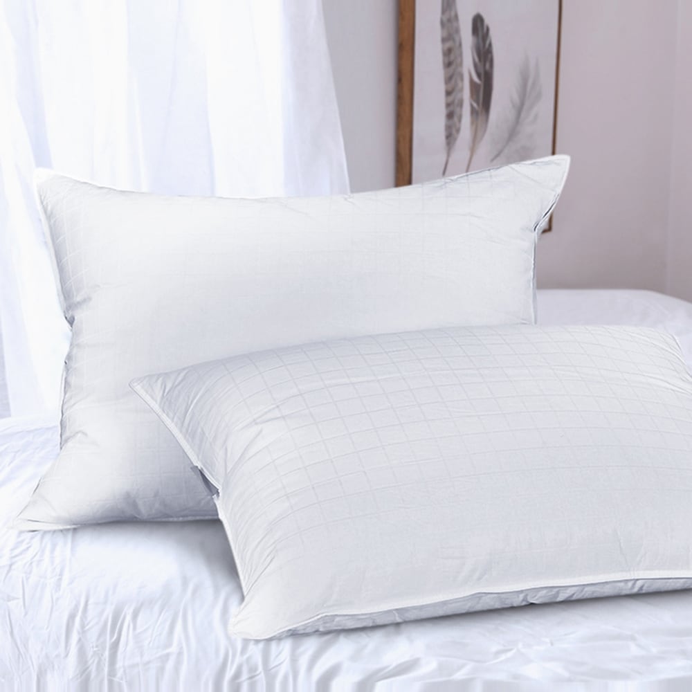 Peace Nest 2 Pack Feather Down Throw Pillow Insert, White, 26 x 26