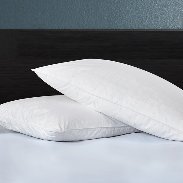 2 Pack 75 Down and Feather Pillows for Stomach Sleepers w/ FREE Pillow