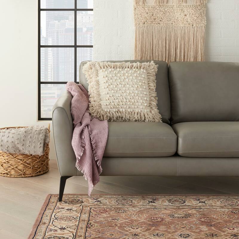 Mina Victory Life Styles Natural Throw Pillow, (18" x 18")