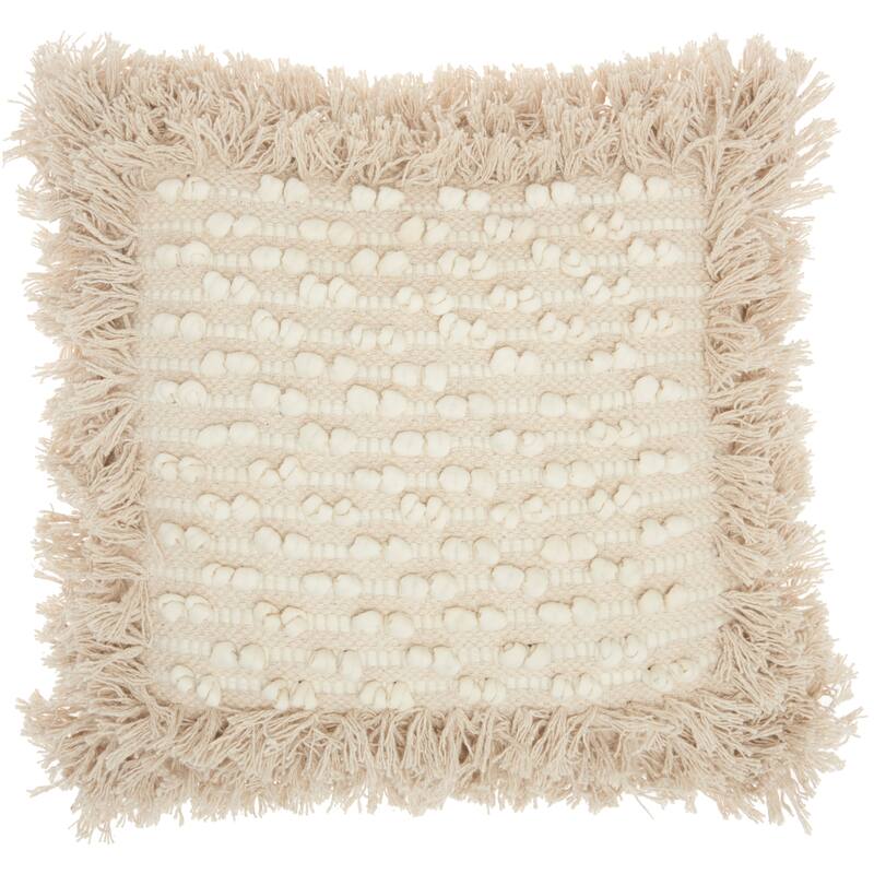 Mina Victory Life Styles Natural Throw Pillow, (18" x 18") - 18"X18" - Natural