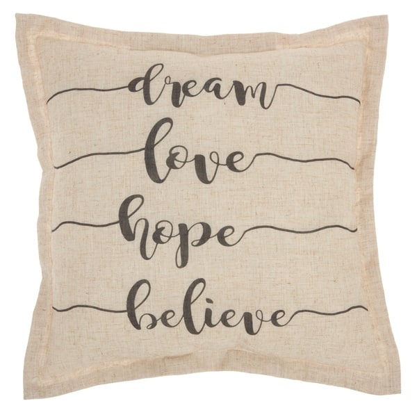 slide 1 of 5, Kathy Ireland Home Kathy Ireland Pillow Natural Throw Pillow, (18" x 18")