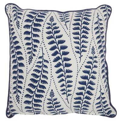Mina Victory Life Styles Blue Throw Pillow, (18" x 18")
