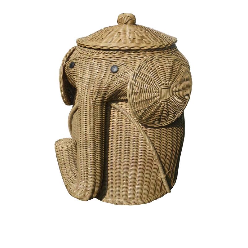 Elephant Rattan Hamper