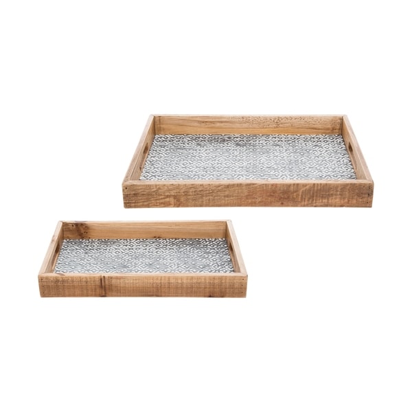 Foreside Home and Garden Dawson Nesting Trays, Set Of 2