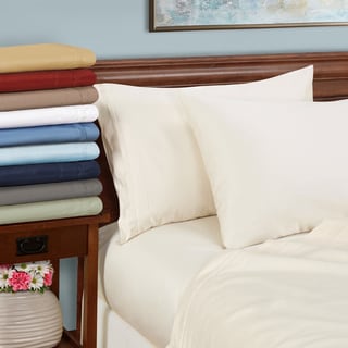 Set of 2 Pc Block Pillow Cover 1000 TC Egyptian Cotton Solid All Size & Color 