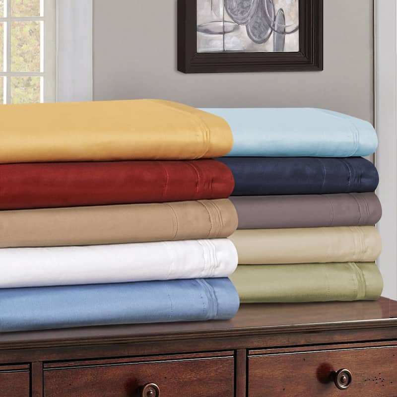 Superior Egyptian Cotton 1000 Thread Count Solid Pillowcase Set (Set of 2)