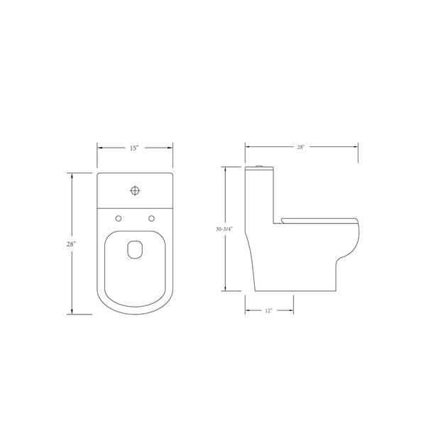 CB HOME Comfort Height Elongated DualFlush Large OnePiece Toilet Bed Bath & Beyond 30716970