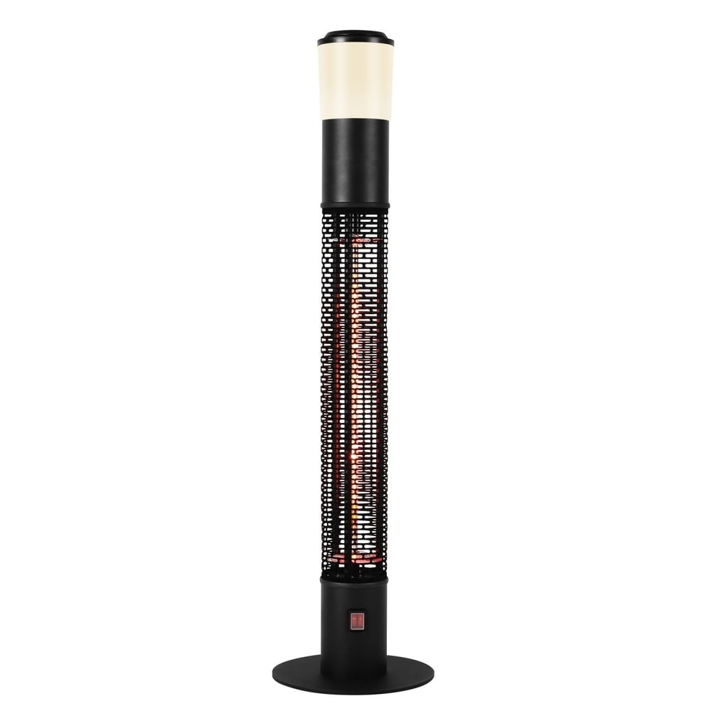 Overstockoutdoor Freestanding Electric Patio Heater With Bluetooth Speaker Black Dailymail