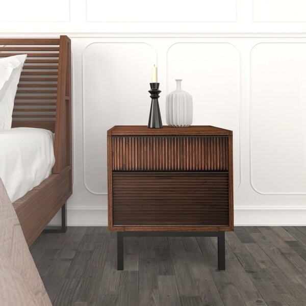 Hopper Studio Avant Brown 2 Drawer Nightstand