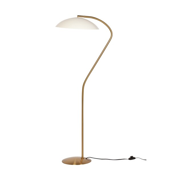 mid century modern brass floor lamp