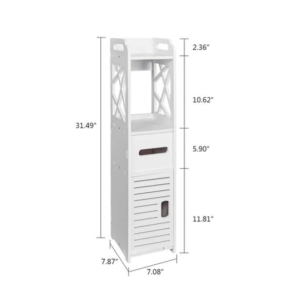 Nestl Bathroom Storage Organizer - Floor Standing with Shelves