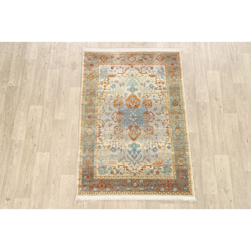 Vintage Style Traditional Geometric Distressed Heat-Set Area Rugs