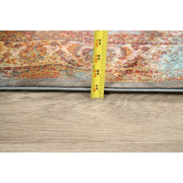 Heat Set Rug Backing Garden Design Vintage Style Floral Distressed Heat-Set Area Rugs - Bed ...